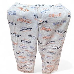 H&M Coca Cola Print AOP  Y2K Graphic White Denim